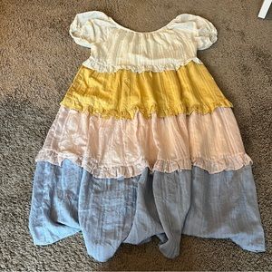 Love Collette tiered color block maxi dress size m
